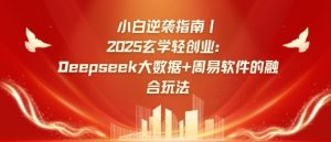 小白逆袭指南，2025玄学轻创业：Deepseek大数据+周易算法的融合玩法-一起网赚吧