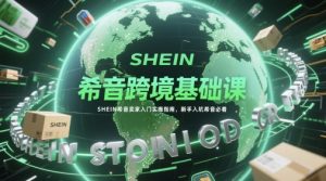 希音跨境基础课，SHEIN希音卖家入门实操指南，新手入坑希音必看-一起网赚吧