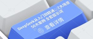 DeepSeek从入门到精通：7大场景 50大案例 全套提示词【文档】-一起网赚吧