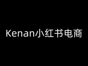 Kenan小红书电商-kenan小红书教程-一起网赚吧