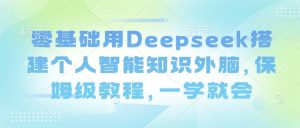 零基础用Deepseek搭建个人智能知识外脑，保姆级教程，一学就会-一起网赚吧