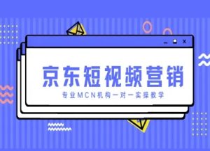 京东短视频营销项目，专业MCN机构一对一实操教学-一起网赚吧
