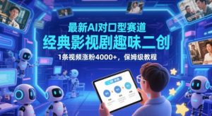 最新AI对口型赛道，经典影视剧趣味二创，1条视频涨粉4000+，保姆级教程-一起网赚吧