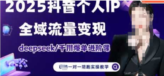 2025个人IP短视频带货(进阶版)全域流量变现，deepseek千川爆单进阶课-一起网赚吧
