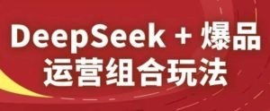 DeepSeek+爆品运营组合玩法，2025淘系精品课-一起网赚吧