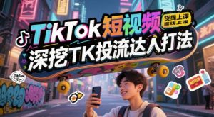TikTok短视频带货线上课，深挖TK投流达人打法-一起网赚吧