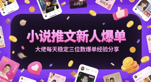 小说推文新人爆单大佬每天稳定三位数爆单经验分享-一起网赚吧