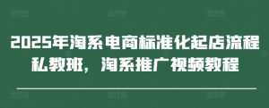2025年淘系电商标准化起店流程私教班，淘系推广视频教程-一起网赚吧