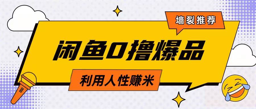 咸鱼0撸玩法利用人性售卖商品达到日挣2张的效果-一起网赚吧