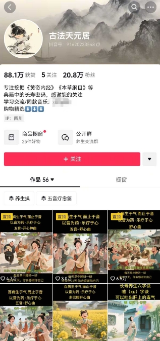 古法五音养生教程，五音疗愈的视频的制作方法，2-4小时就能学会，作者10天涨粉10W-一起网赚吧