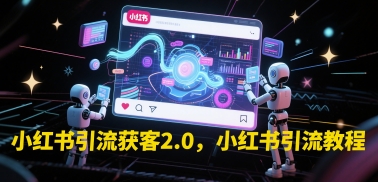 小红书引流获客2.0，小红书引流教程-一起网赚吧