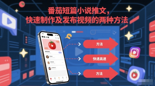 番茄短篇小说推文，快速制作及发布视频的两种方法-一起网赚吧