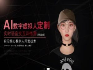 AI数字虚拟人定制,实时语音交互训练营(零基础),前沿核心数字人开发技术-一起网赚吧
