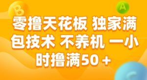 零撸天花板，独家满包技术 不养机 一小时撸满50+【揭秘】-一起网赚吧