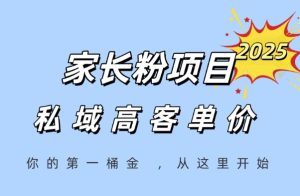 家长粉项目，一个可以长期变现暴利项目，私域高客单价，轻松完成你的人生第一桶金-一起网赚吧