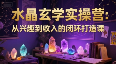 水晶玄学实操营：从兴趣到收入的闭环打造课-一起网赚吧