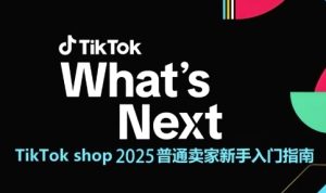 TikTok shop 2025普通卖家新手入门指南，助新手快速掌握从0到1的跨境电商运营逻辑-一起网赚吧