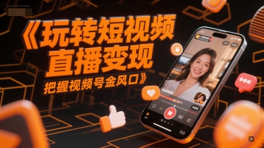 玩转短视频直播变现，把握视频号金风口-一起网赚吧
