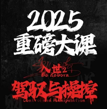 2025重磅大课，入世2，驾驭与控制-一起网赚吧