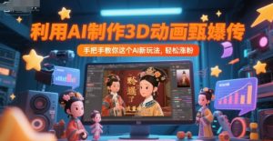 利用AI制作3D动画甄嬛传，流量爆了，手把手教你这个AI新玩法，轻松涨粉-一起网赚吧