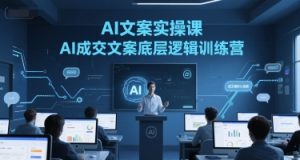 AI文案实操课，AI成交文案底层逻辑训练营-一起网赚吧