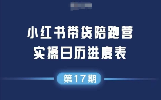 小红书第17期带货陪跑营，不囤货，无不直播，无不投流，通过选品+笔记内容+测品+笔记铺量+矩阵运营打爆款-一起网赚吧