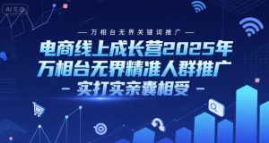 电商线上成长营2025年，万相台无界关键词推广-万相台无界精准人群推广-实打实亲囊相受-一起网赚吧