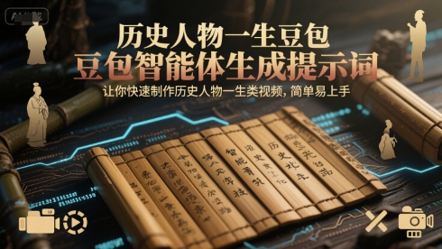 历史人物一生豆包智能体生成提示词，让你快速制作历史人物一生类视频，简单易上手-一起网赚吧