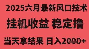 2025六月最新风口技术，无人挂G撸礼物，长期稳定 一个小时收益2k+，小白当天拿结果【揭秘】-一起网赚吧