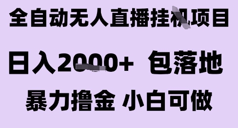 最新全自动抖音无人直播挂G项目，日入2k+ 包落地暴力撸金，小白可做【揭秘】-一起网赚吧