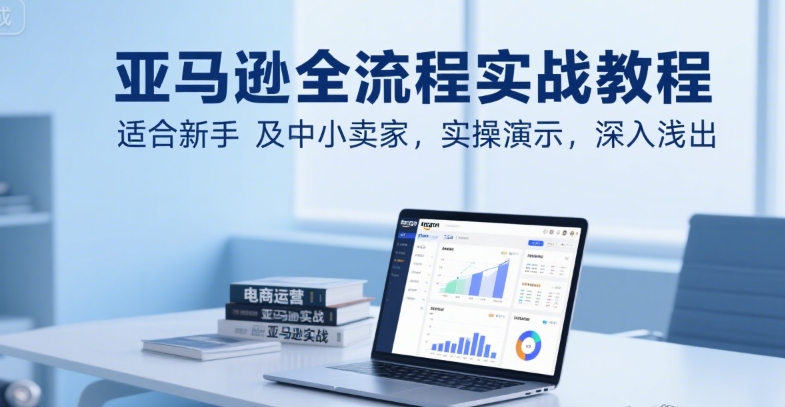亚马逊全流程实战教程，适合新手及中小卖家，实操演示，深入浅出-一起网赚吧