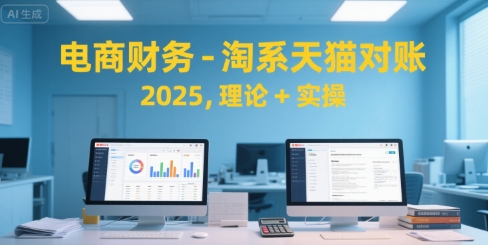 电商财务-淘系天猫对账2025，理论+实操-一起网赚吧
