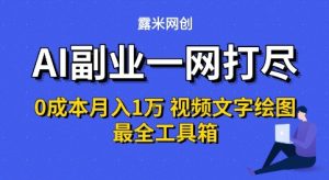 AI副业一网打尽0投入月入1W+视频文字绘图最全工具箱【揭秘】-一起网赚吧
