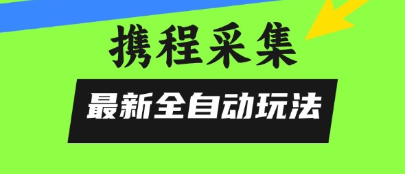 携程信息采集全自动玩法，0风控，无脑开干【揭秘】-一起网赚吧