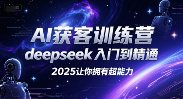 AI获客训练营，deepseek入门到精通，2025让你拥有超能力-一起网赚吧