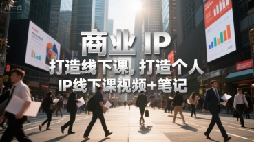 商业IP打造线下课，打造个人 IP线下课视频+笔记-一起网赚吧