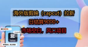 海外版剪映(capcut)拉新，日结算1k+，市场空白，风口项目-一起网赚吧