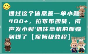 通过这个信息差一单小挣4张+，拉布布搬砖，闷声发小财抓住商机的都挣到钱了【保姆级教程】-一起网赚吧