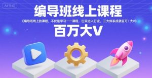 编导班线上课程，不仅是学习一门课程，更是进入一个行业，三大体系成就百万大V-一起网赚吧