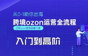 OZON入门到高阶全流程,从0-1助你出海,跨境ozon运营全流程-一起网赚吧