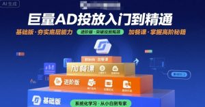 巨量AD投放入门到精通，基础版+进阶版+加餐课-一起网赚吧