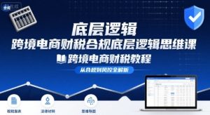 跨境电商财稅合规底层逻辑思维课-跨境电商财税教程-一起网赚吧