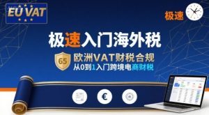 极速入门海外税,欧洲VAT财税合规,从0到1入门跨境电商财税-一起网赚吧