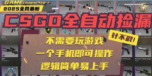 CSGO自动捡漏项目，最新独家玩法，一个手机即可操作，新手小白轻松月入1W+，操作简单易上手【揭秘】-一起网赚吧