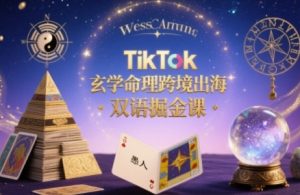 TikTok玄学命理跨境出海双语掘金课,手把手教你用命理知识精准直击海外用户痛点-一起网赚吧