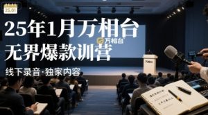 25年1月万相台无界爆款特训营线下录音-一起网赚吧