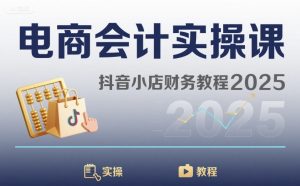 电商会计实操课-抖音小店财务教程2025-一起网赚吧