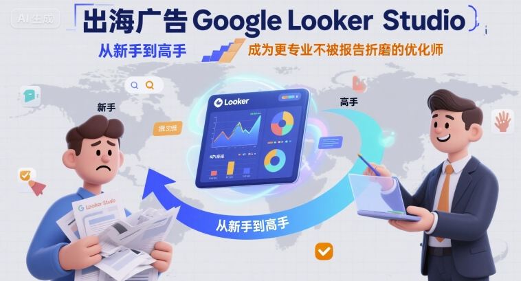 出海广告Google Looker Studio从新手到高手，成为更专业不被报告折磨的优化师-一起网赚吧