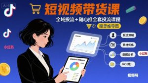 最新短视频带货课，全域投流+随心推全套投流课程+思维导图-一起网赚吧