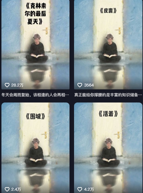 AI制作爆款书单，抖音42粉丝博主书单号制作拆解，单条视频28W赞-一起网赚吧